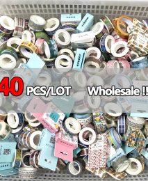 40 PCS/LOT Random Washi Tape Sets Scrapbooking Masking Adhesive Tapes Paper Japanese Kawaii Stationery Stickers School Supplies