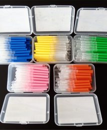 60Pcs 0.6-1.5mm Interdental Brushes Health Care Tooth Push-Pull Escova Removes Food And Plaque Better Teeth Oral Hygiene Tool